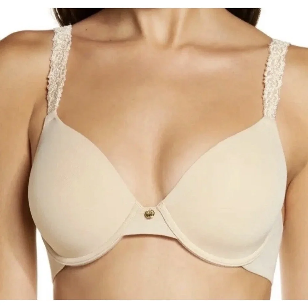 Natori Bra‎ 731080 Rose Dream Custom Coverage Underwire Nude US 34DDD UK 34E